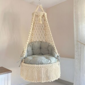 Luxury Macrame Swing Chair, Handmade Macrame Swing,  Swing Stylish Hammock