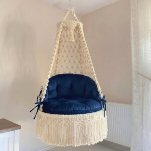 Luxury Macrame Swing Chair, Handmade Macrame Swing,  Swing Stylish Hammock