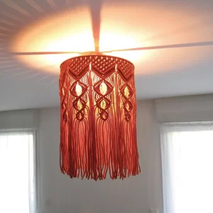 Pendant lamp, Large Macrame lamp, Modern chandelier, Boho chandelier lighting, Pendant lights, Fringe Pendent lamp, Macrame Lamp
