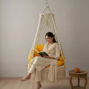 Luxury Macrame Swing Chair, Handmade Macrame Swing,  Swing Stylish Hammock