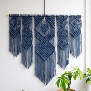 Macrame Wall Hanging Navy Blue