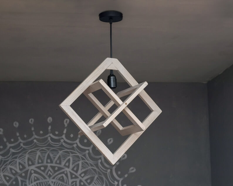 Wooden hanging lamp, Wood lamp, Pendant lighting, Wooden lamp, Wooden chandelier, Hanging lamp, Ceiling lamp, Pendant wood lamp - Image 2