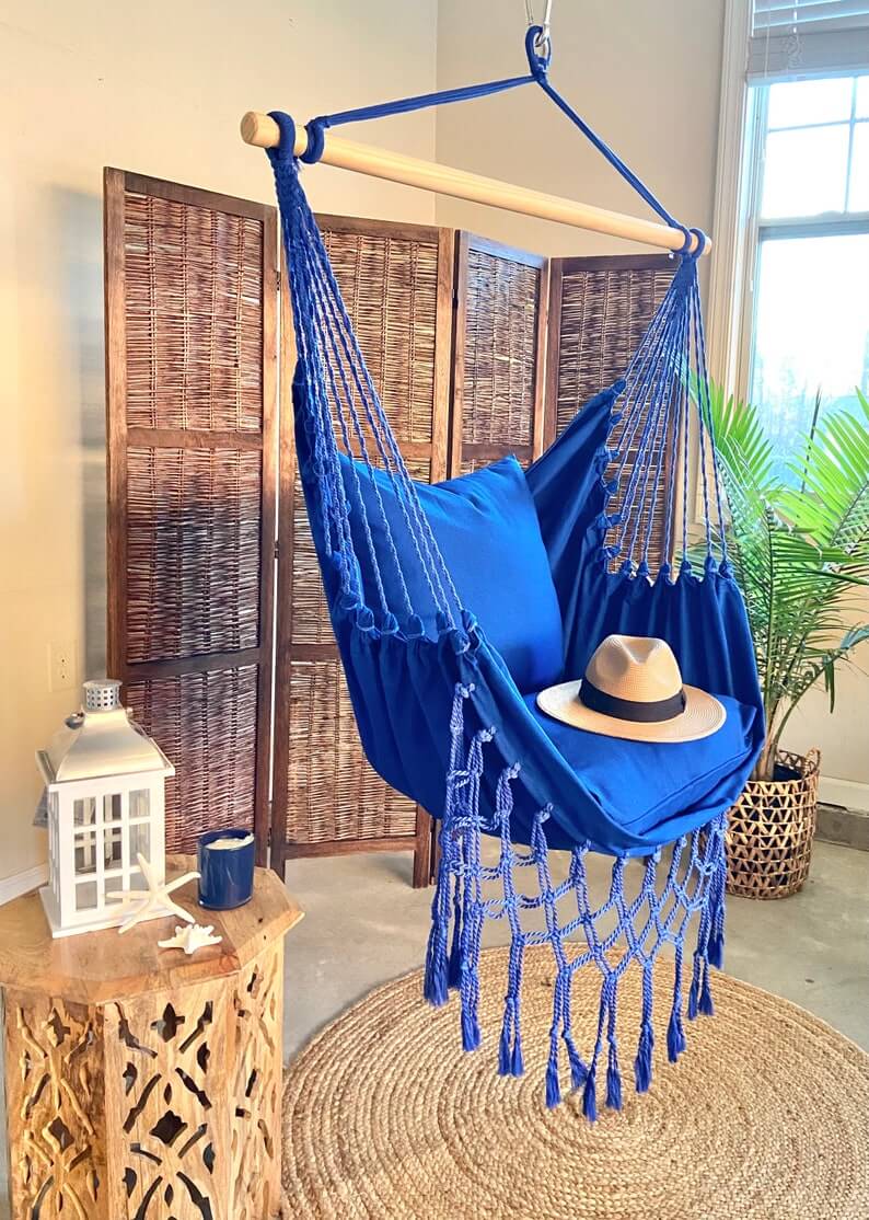 Handmade Macrame Swing, Hanging Chair, Hammock The Colours