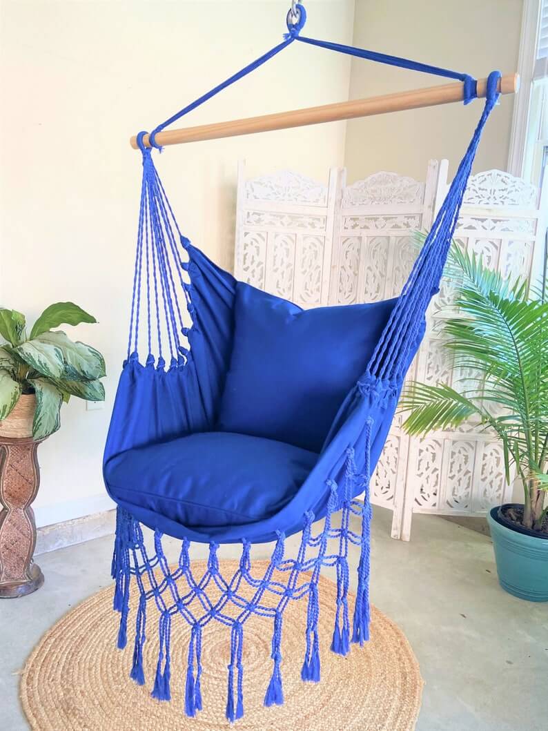 Handmade Macrame Swing, Hanging Chair, Hammock - Image 3