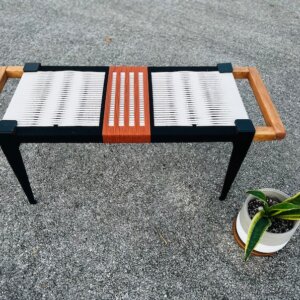 Stylish Hand Woven Bench, Wooden Hand Woven Bench