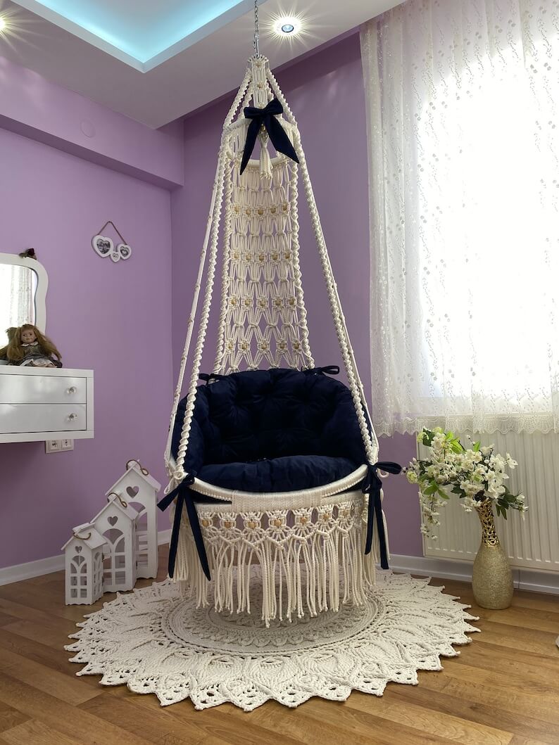 Handmade Macrame Swing, Hammock, Hanging Swing