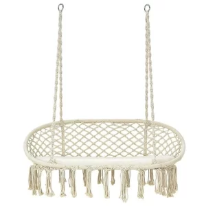 Hand Woven Swing For 2 Persons, Stylish Hammock, Outdoor & Indoor Swing
