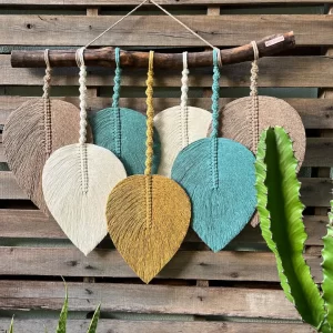 Handmade Macrame Leaves Wall Hanging