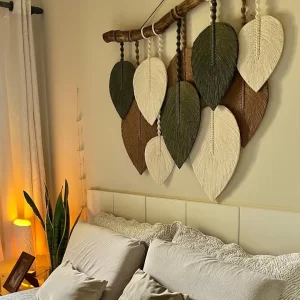 Handmade Macrame Leaves Wall Hanging