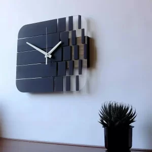 3D Stylish Wall Clock Wooden Realistic Wall Clock