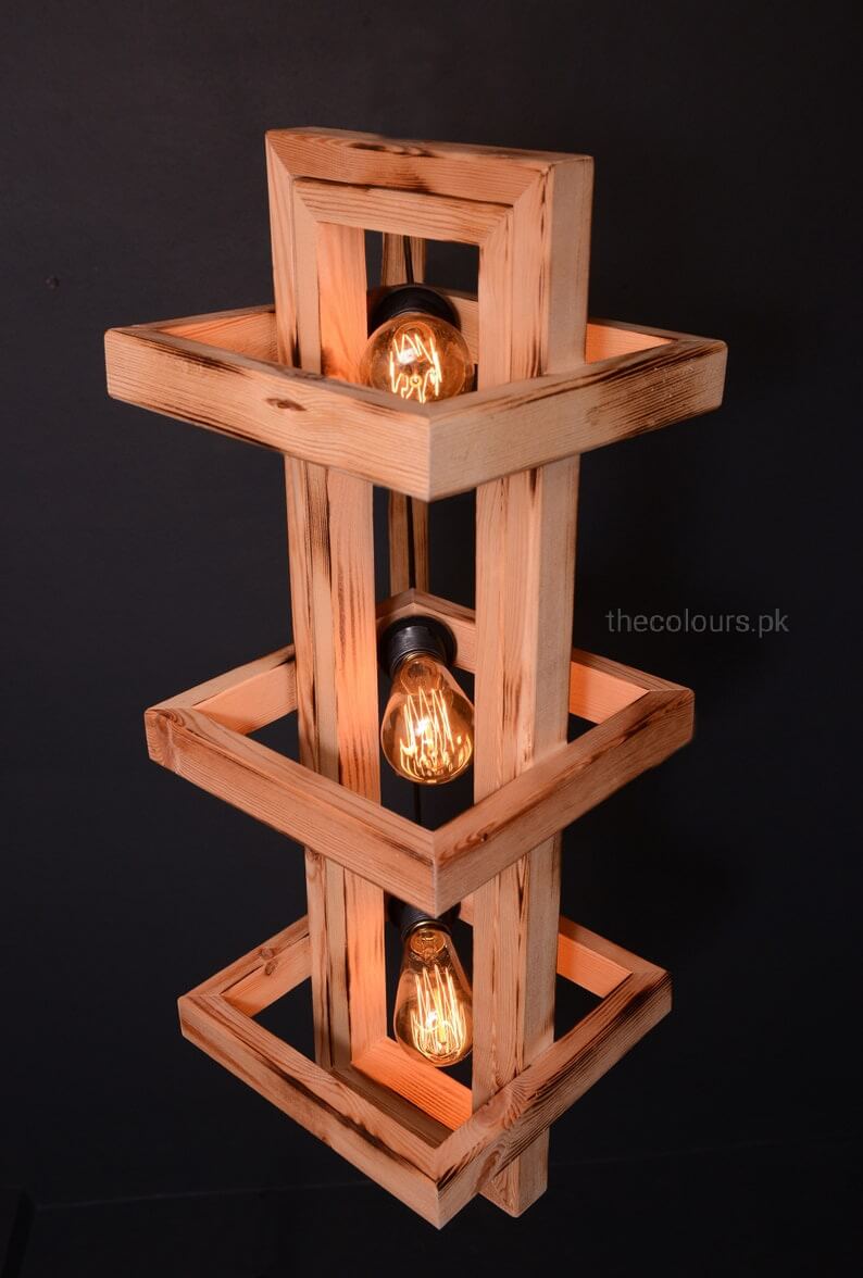 Wood Pendant Light, Dining Light, Modern Light, Chandelier Lighting, Wooden Ceiling Lamp - Image 6