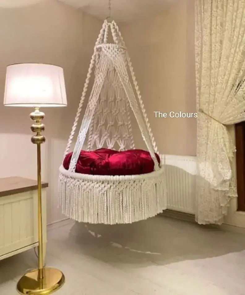 Luxury Macrame Swing Chair, Handmade Macrame Swing, Decorative Swing Stylish Hammock