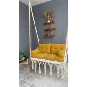 Macrame Hammock Chair, Swing for 2 persons, Macrame Hanging Chair, Swing Chair, Indoor Swing, Macrame Swing Chair, Boho Chair, Hanging Chair in Bedroom