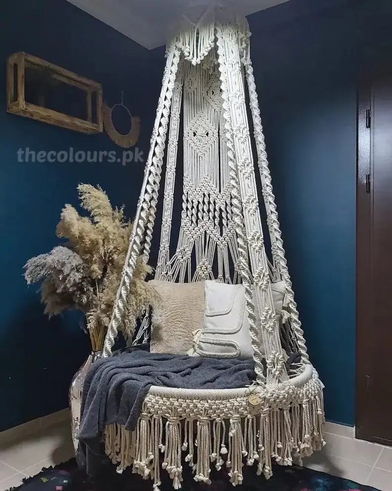 Large Macrame Swing, Hammock, Luxury Macrame Swing Chair, Handmade, Crochet Swing Macrame Swing, Stylish Hammock - Image 4