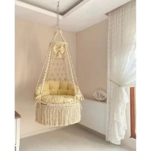 Luxury Macrame Swing Chair, Handmade Macrame Swing, Decorative Swing Stylish Hammock