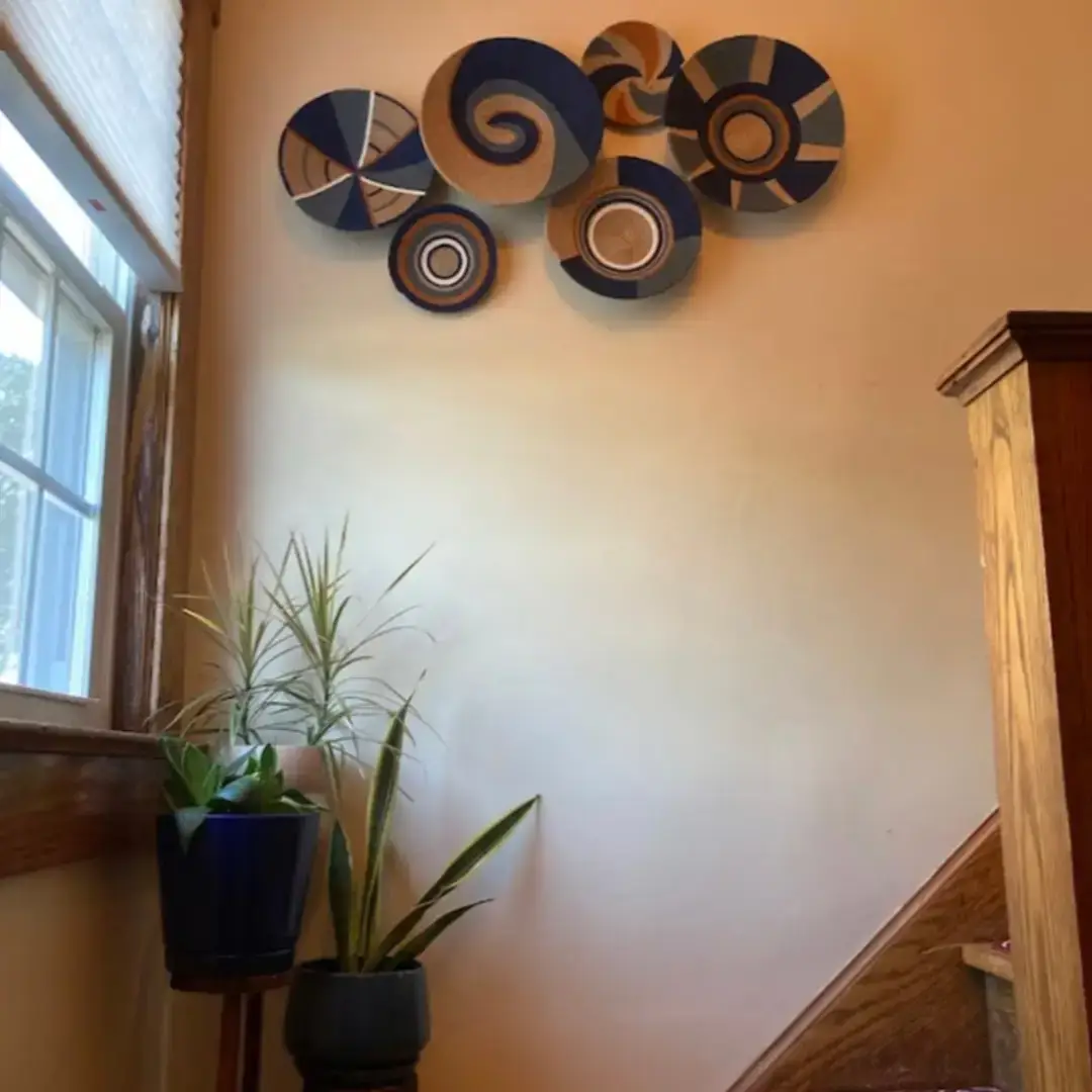 Handmade Wall Plates, Boho Wall Plates, Wall Plates Set of 6 - Image 3