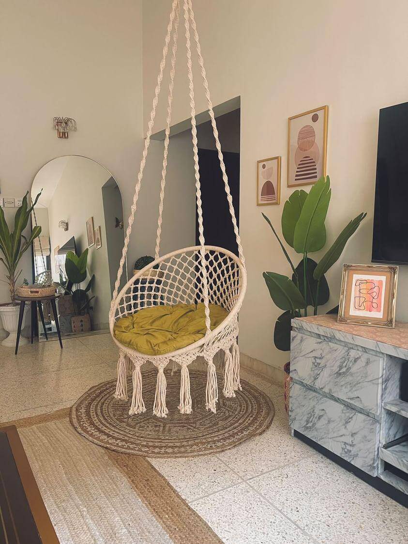 Macrame Swing Chair, Handmade Macrame Swing, Stylish Hammock - Image 4