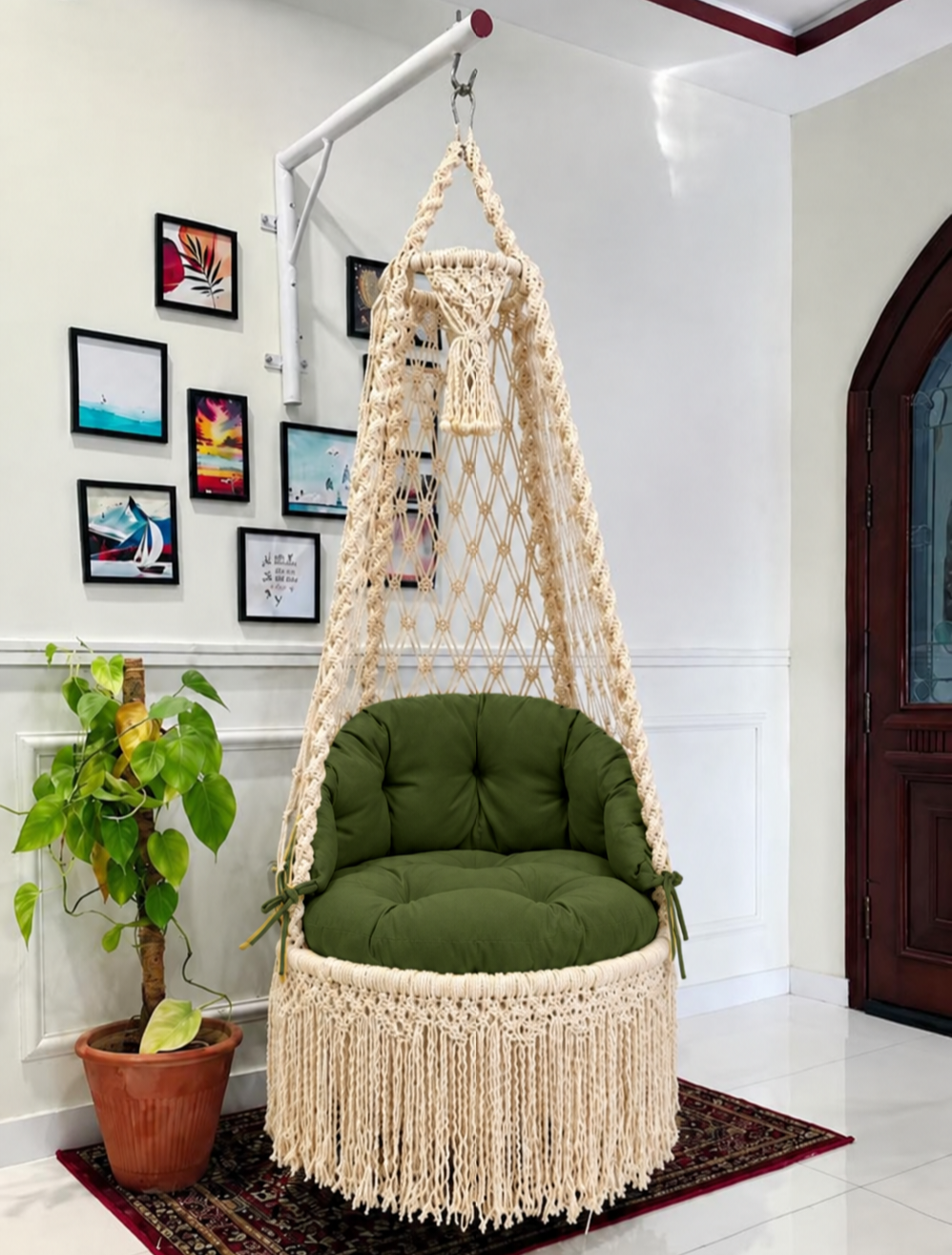 Macrame Swing With Stand - Image 5